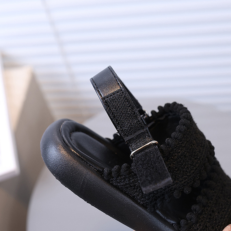 Vaikų paplūdimių sandalai, atviras pirštas, Velcro užsegimas, dirbtinės odos viršus, guminė pada, Korėjos stiliaus