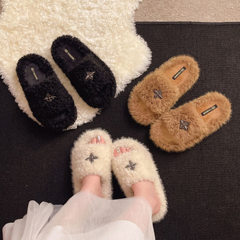 Ühe rihmaga sussid, Ultra-Fiber ülemine, kummist talp, ümmargune varvas, Korea stiil, talv 2025