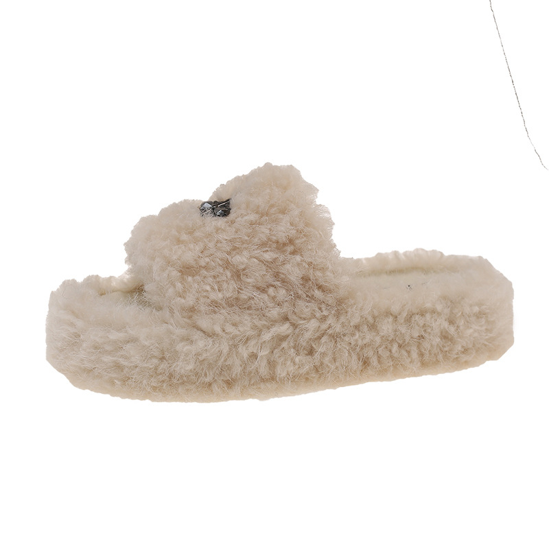 Ühe rihmaga sussid, Ultra-Fiber ülemine, kummist talp, ümmargune varvas, Korea stiil, talv 2025