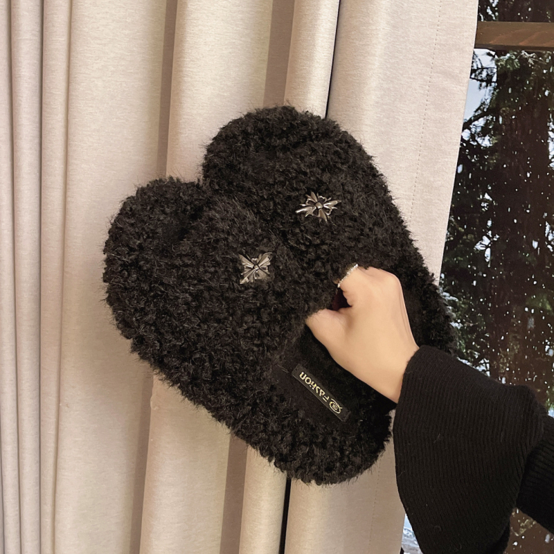 Ühe rihmaga sussid, Ultra-Fiber ülemine, kummist talp, ümmargune varvas, Korea stiil, talv 2025