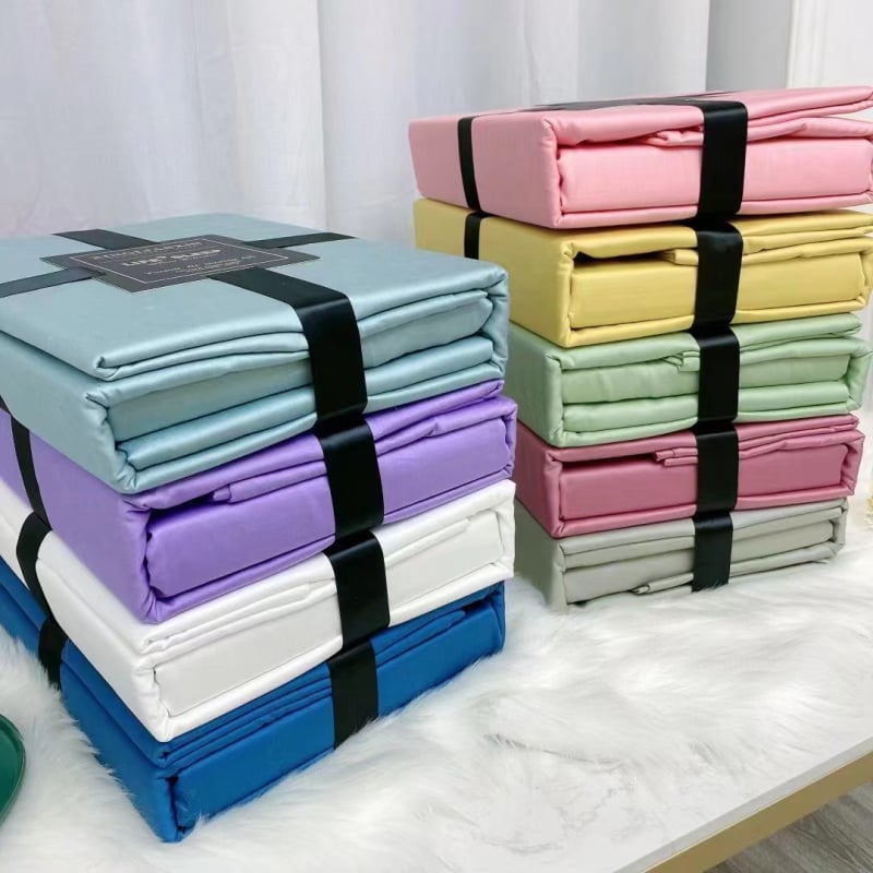 Ilgo pluošto medvilnės patalynės komplektas, 60s, keturių dalių, siūtas, reaktinis spausdinimas ir dažymas