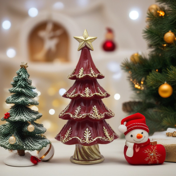 Ρετρό διακοσμητικό για χριστουγεννιάτικο δέντρο από ρητίνη, ντόρικ στυλ, Pinsheng Craft, συσκευασία σε χαρτονένιο κουτί
