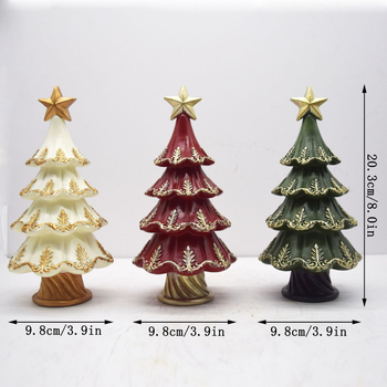 Ρετρό διακοσμητικό για χριστουγεννιάτικο δέντρο από ρητίνη, ντόρικ στυλ, Pinsheng Craft, συσκευασία σε χαρτονένιο κουτί