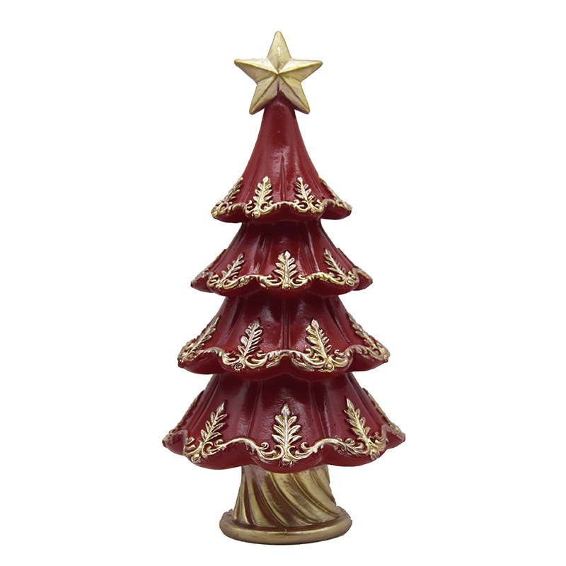 Ρετρό διακοσμητικό για χριστουγεννιάτικο δέντρο από ρητίνη, ντόρικ στυλ, Pinsheng Craft, συσκευασία σε χαρτονένιο κουτί