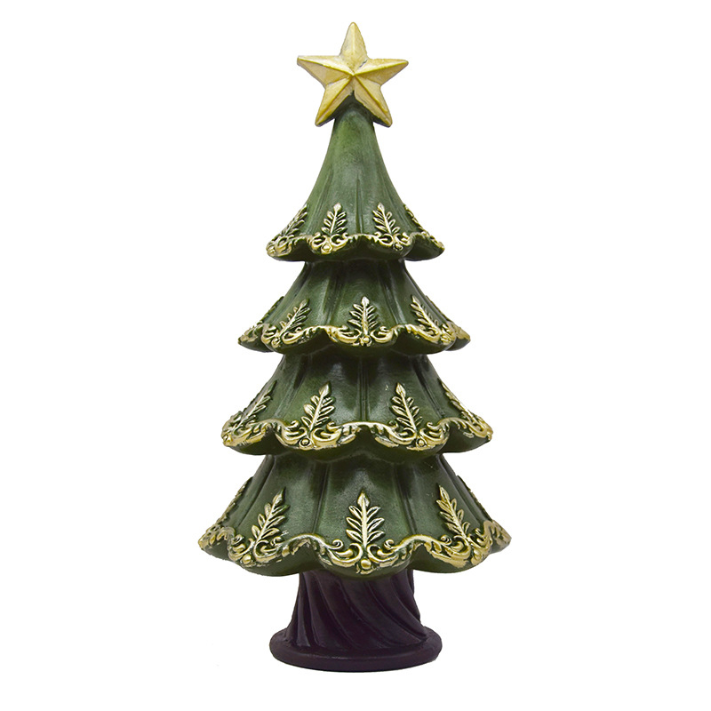 Ρετρό διακοσμητικό για χριστουγεννιάτικο δέντρο από ρητίνη, ντόρικ στυλ, Pinsheng Craft, συσκευασία σε χαρτονένιο κουτί