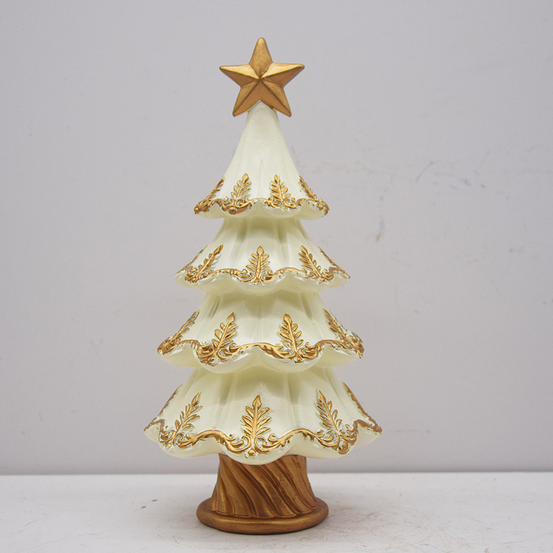 Ρετρό διακοσμητικό για χριστουγεννιάτικο δέντρο από ρητίνη, ντόρικ στυλ, Pinsheng Craft, συσκευασία σε χαρτονένιο κουτί