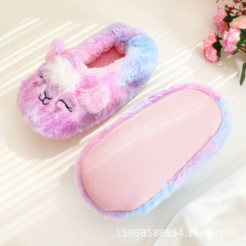 Vaikų šilti namų šlepečiai iš tinklo audinio su karikatūrų raštu, PVC padas, storinto dizaino, amžiaus grupė 7–12 metų