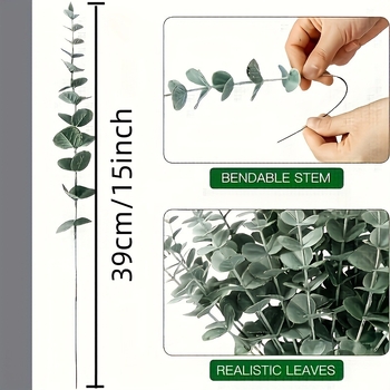 Dirbtinės eukalipto gėlės fotografijos rekvizitams ir namų dekorui – rankų darbo, įvairovė: eukaliptas