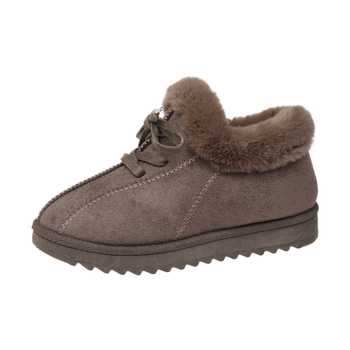 Naistele talvesaapad veluurist, kummist tallaga, ümmarguse ninaga, ees sidumiga, 3 cm platvorm