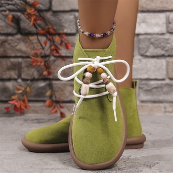 Botine Martin, damă, stil britanic, șireturi în față, gambă joasă, toc mediu 3-5 cm