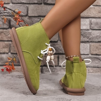 Botine Martin, damă, stil britanic, șireturi în față, gambă joasă, toc mediu 3-5 cm
