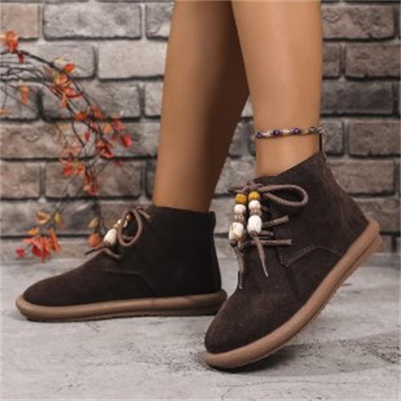 Botine Martin, damă, stil britanic, șireturi în față, gambă joasă, toc mediu 3-5 cm