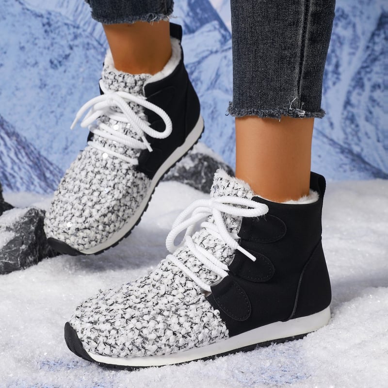 Casual cipele od suedea, visokog kroja, s vezicama i bojom blokova