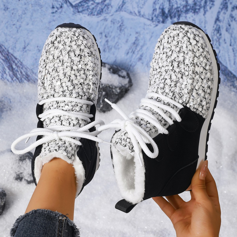 Casual cipele od suedea, visokog kroja, s vezicama i bojom blokova