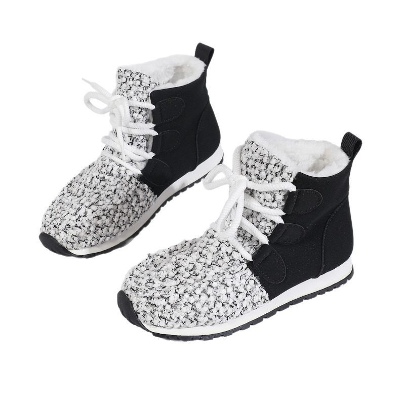 Casual cipele od suedea, visokog kroja, s vezicama i bojom blokova