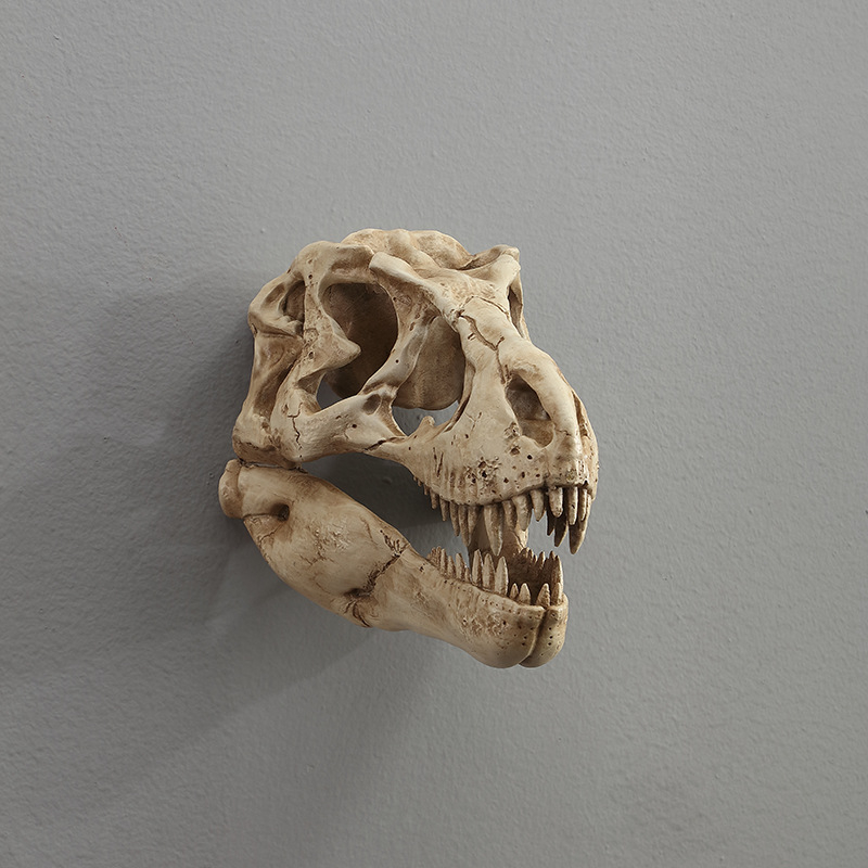 Ρετρό τοίχου διακοσμητικό από ρητίνη: κρανίο δεινοσαύρου για ενυδρείο/τερραριουμ (Κωδικός AMT0601-A; Συσκευασία: χαρτόκουτο)