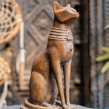 Egipto katės dievo sargų figūrėlė, iš minkšto PVC, namų dekorui: svetainė, studija ir įėjimas; puiki dovana naujakuriams ar vestuvėms