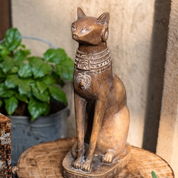 Egipto katės dievo sargų figūrėlė, iš minkšto PVC, namų dekorui: svetainė, studija ir įėjimas; puiki dovana naujakuriams ar vestuvėms