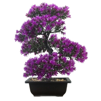 Műanyag virágcserépben Daisy művirág, flocking felülettel, beltéri dekorációhoz.