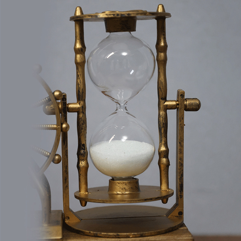 Medinis rankų darbo karuselė su smėlio laikrodžiu papuošalas - Naujojo Kinų stiliaus, kelioninis suvenyras, kabantis dekoras