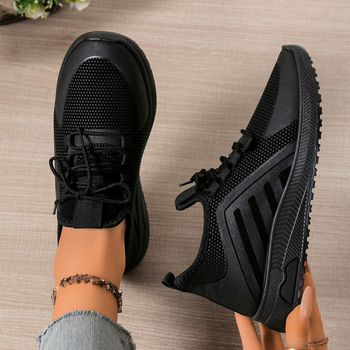 Дамски PU спортни обувки, кръгла пръстна част, нисък връх, плоска подметка PU