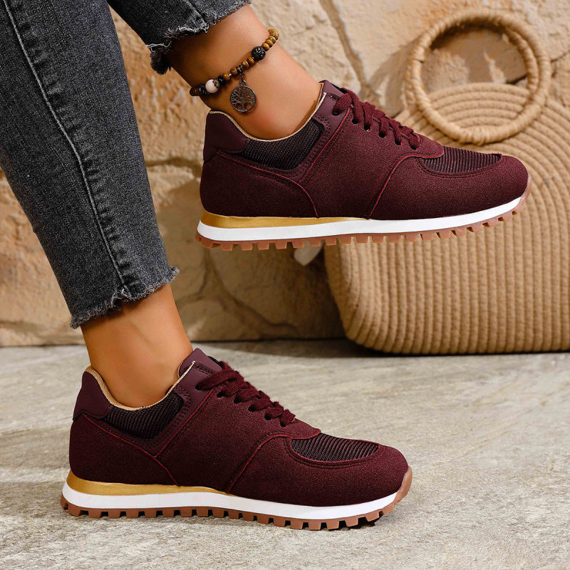 Adidași casual, vârf rotund, plasă pe partea superioară, închidere cu șireturi, talpă din cauciuc, căptușeală PU (Superioară: plasă; Închidere: șireturi; Talpă: cauciuc; Căptușeală: PU)