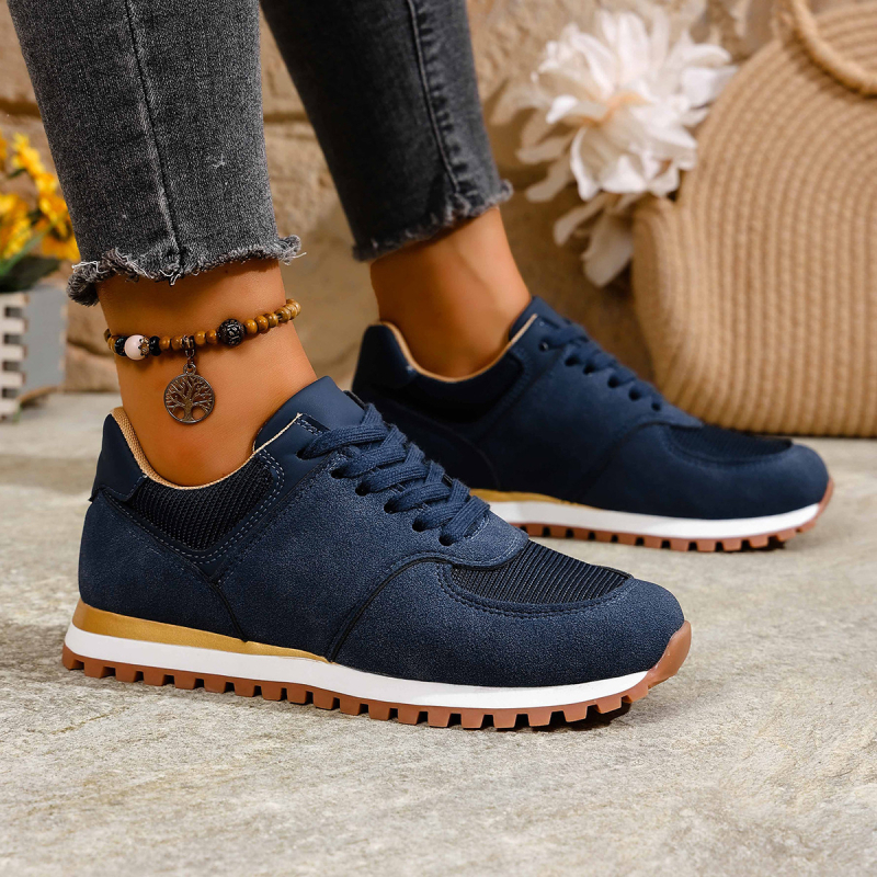 Adidași casual, vârf rotund, plasă pe partea superioară, închidere cu șireturi, talpă din cauciuc, căptușeală PU (Superioară: plasă; Închidere: șireturi; Talpă: cauciuc; Căptușeală: PU)