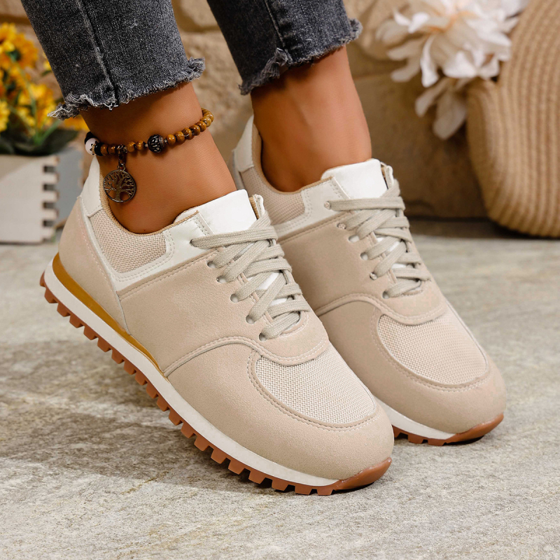 Adidași casual, vârf rotund, plasă pe partea superioară, închidere cu șireturi, talpă din cauciuc, căptușeală PU (Superioară: plasă; Închidere: șireturi; Talpă: cauciuc; Căptușeală: PU)