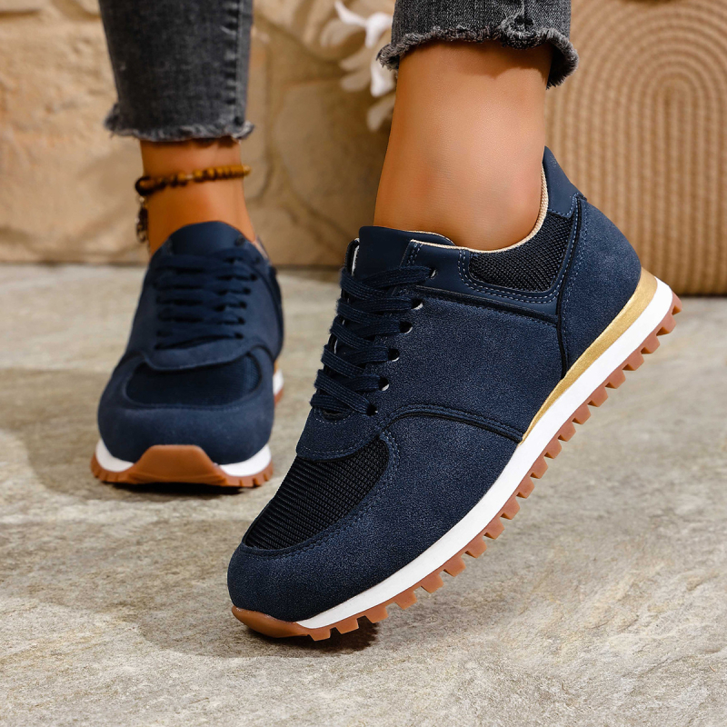 Adidași casual, vârf rotund, plasă pe partea superioară, închidere cu șireturi, talpă din cauciuc, căptușeală PU (Superioară: plasă; Închidere: șireturi; Talpă: cauciuc; Căptușeală: PU)