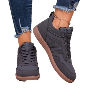 Moterų aukštos PU sportbačiai su raišteliais, PU vidurinis sluoksnis ir neslidantis gumos padas