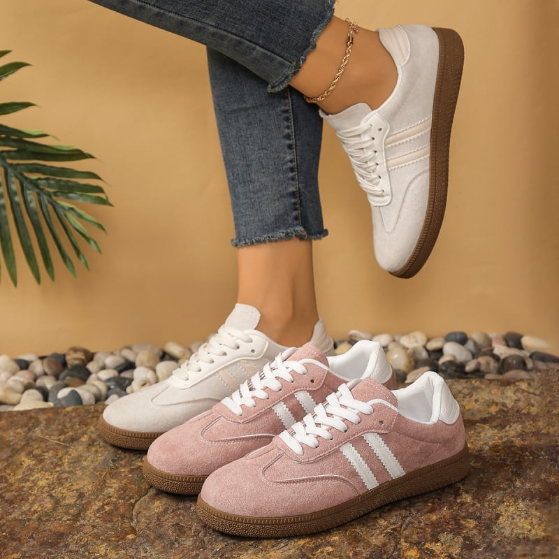 Agan batai unisex su apvalia nosimi – kasdieniai sportbačiai, kvėpuojanti lengva zomšos viršutinė dalis, guminė pada, raišteliai, žemas profilis