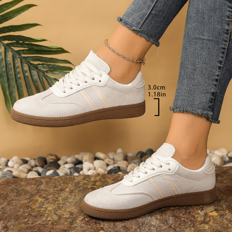 Agan batai unisex su apvalia nosimi – kasdieniai sportbačiai, kvėpuojanti lengva zomšos viršutinė dalis, guminė pada, raišteliai, žemas profilis