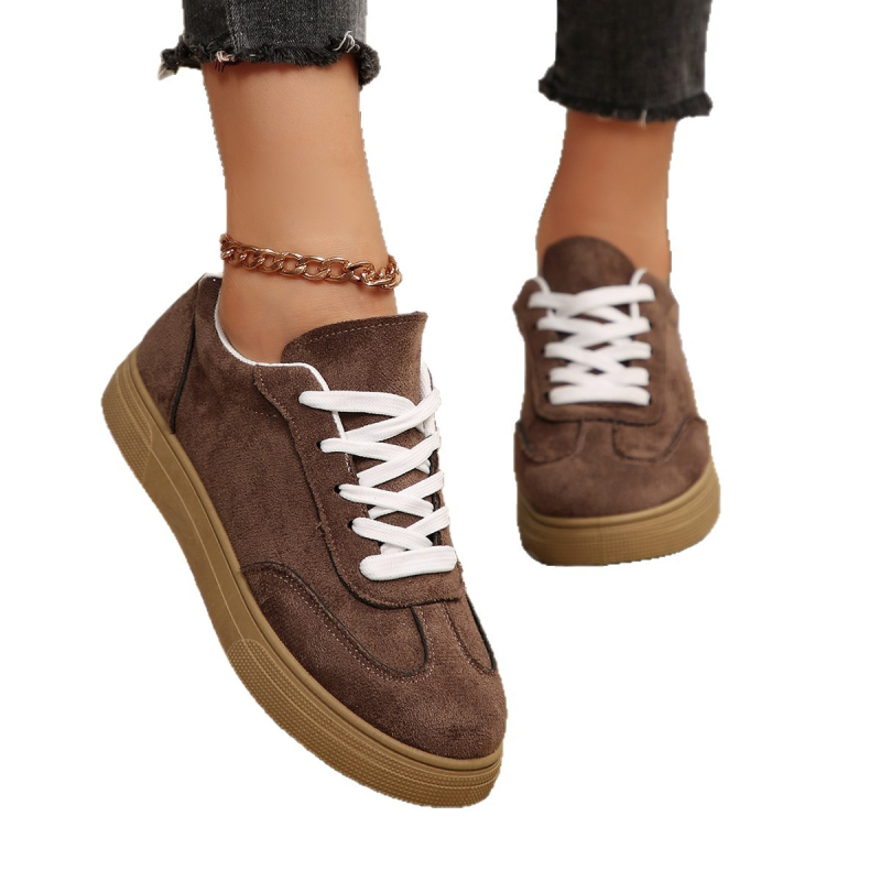 Moteriški kedai su raišteliais, PU viršus, gumos pada, žemas kirpimas