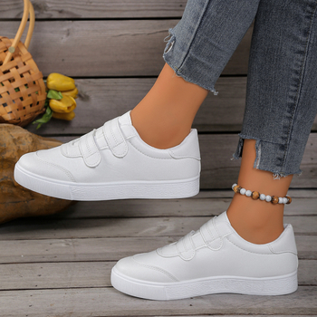 Moterų sportiniai laisvalaikio bateliai su PU viršutine dalimi, tinklinio įdėklas, apvali nosis, vidutinio aukščio kulnas 3–5 cm, PU padai