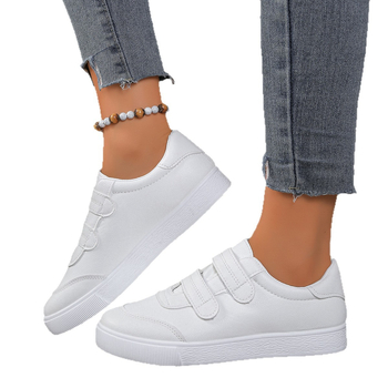 Moterų sportiniai laisvalaikio bateliai su PU viršutine dalimi, tinklinio įdėklas, apvali nosis, vidutinio aukščio kulnas 3–5 cm, PU padai