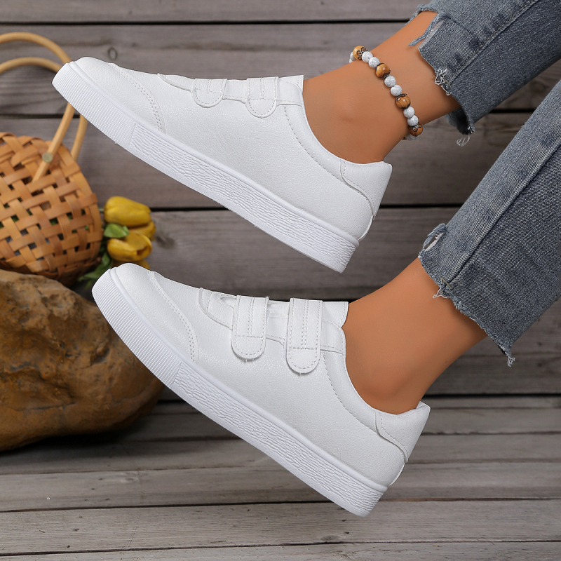 Moterų sportiniai laisvalaikio bateliai su PU viršutine dalimi, tinklinio įdėklas, apvali nosis, vidutinio aukščio kulnas 3–5 cm, PU padai