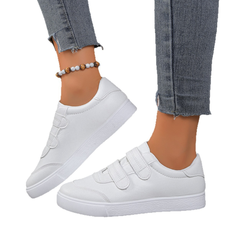 Moterų sportiniai laisvalaikio bateliai su PU viršutine dalimi, tinklinio įdėklas, apvali nosis, vidutinio aukščio kulnas 3–5 cm, PU padai