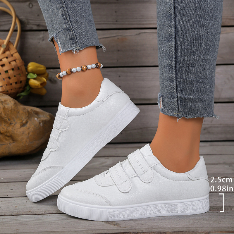 Moterų sportiniai laisvalaikio bateliai su PU viršutine dalimi, tinklinio įdėklas, apvali nosis, vidutinio aukščio kulnas 3–5 cm, PU padai