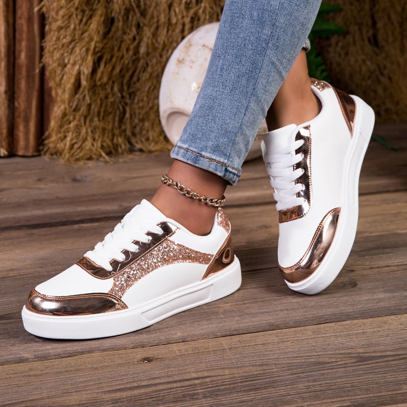 Moteriški kasdieniai sportbačiai su audinio viršumi, EVA padas, patchwork raštas, raišteliai priekyje, apvali nosis