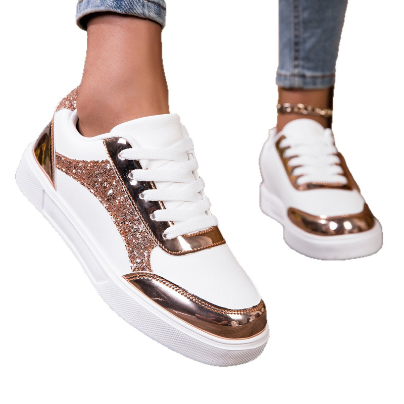 Moteriški kasdieniai sportbačiai su audinio viršumi, EVA padas, patchwork raštas, raišteliai priekyje, apvali nosis