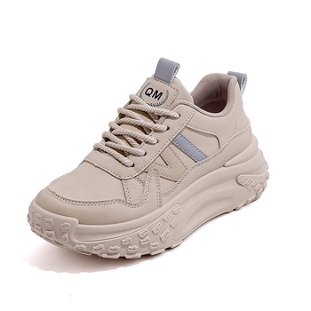 Moteriški sportiniai bateliai raišteliai, PU viršus, apvali nosis, vidutinio aukščio kulnas 3–5 cm, guma padas