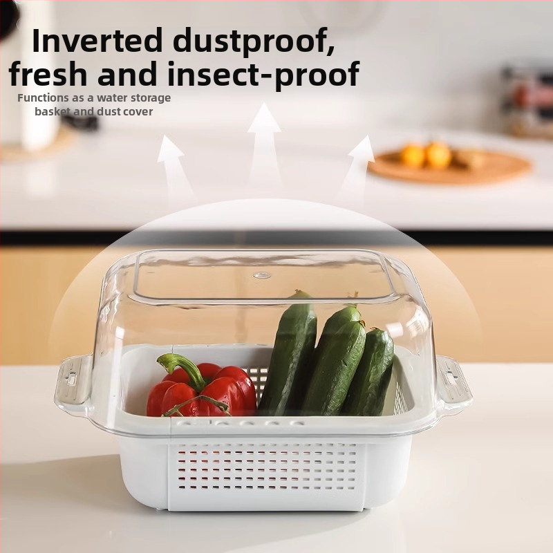 Coș extensibil pentru drenaj pentru spălarea legumelor și fructelor — Material PP, drenaj și depozitare, organizator pentru chiuvetă