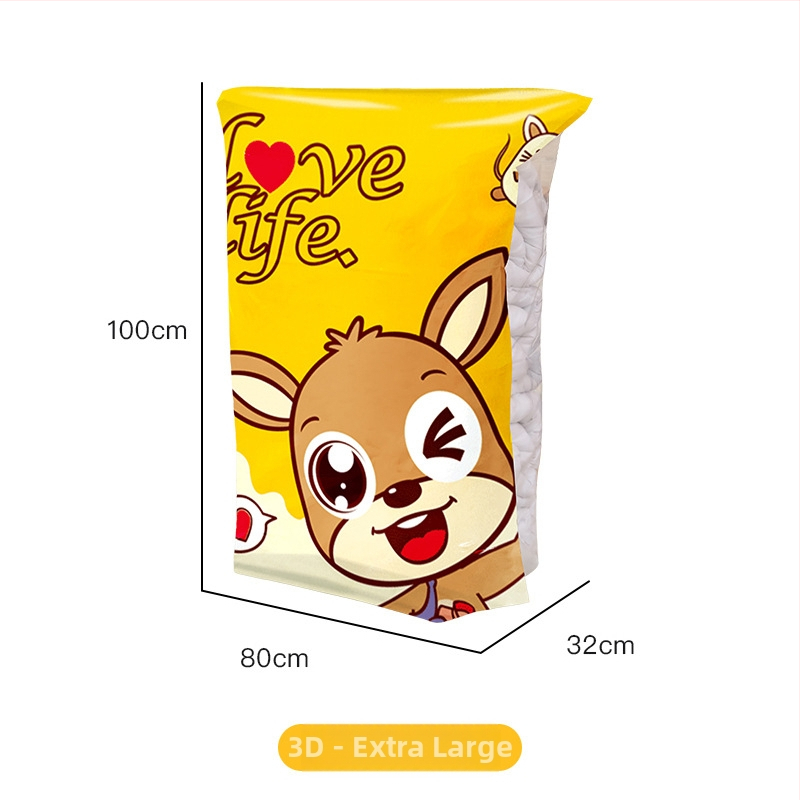 Kangaroo vakuuminė suspaudimo maišelis antklodei laikyti | 3D siurbimo dizainas, PA-PE medžiaga, Modelis: suspaudimo maišelis