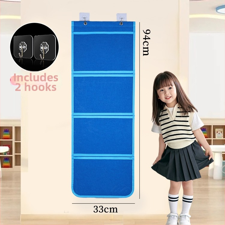 Sieninė laikymo kišenė vaikų meno darbams — modelis 001, prekinis ženklas House of Rabbits, klasikinis kinų stilius.