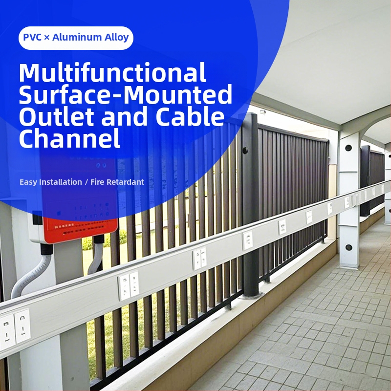 Alumīnija paneļu kabelkanāls, virsapmetināšana, 86 kontaktligzda, slēgtas vadus