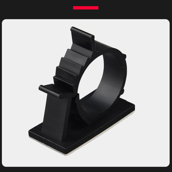 Kábel rendező klipek ragasztóval rögzítve, fúrás nélkül, asztali kábelrendezéshez