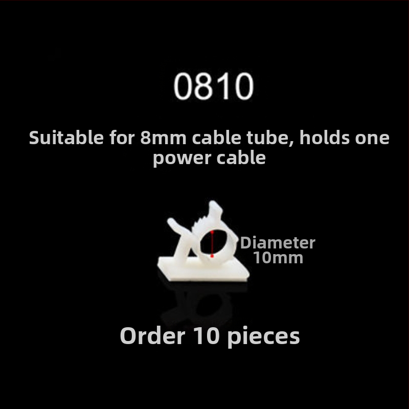 Kabelių organizatorius su lipniais laikikliais, be gręžimo, staliniam laidų tvarkymui