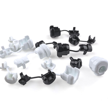 Clip de cablu de alimentare din plastic, model 4N-4, pentru cabluri rotunde și plate, protecție a instalațiilor interioare