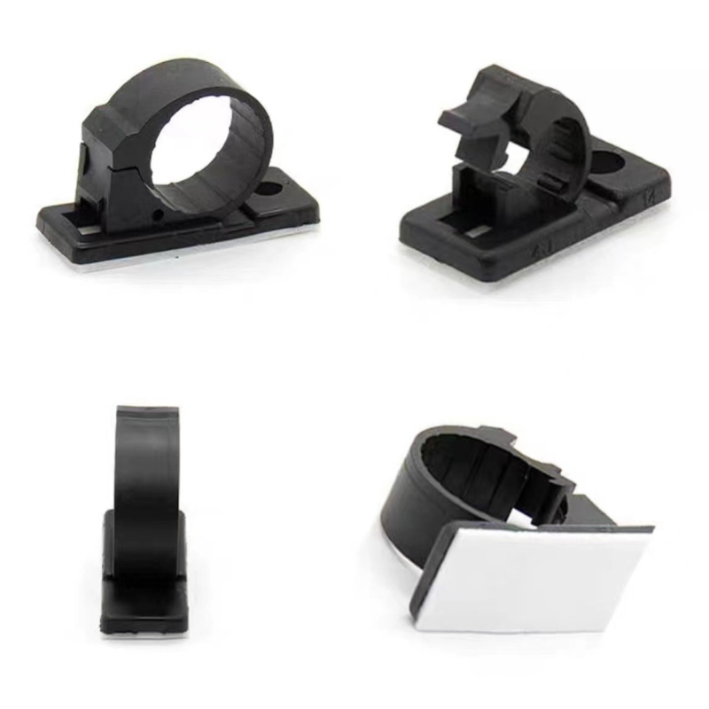 Clip autoadeziv pentru cabluri, clemă cu cataramă — organizator de cabluri reglabil pentru birou, montaj pe perete fără găuri