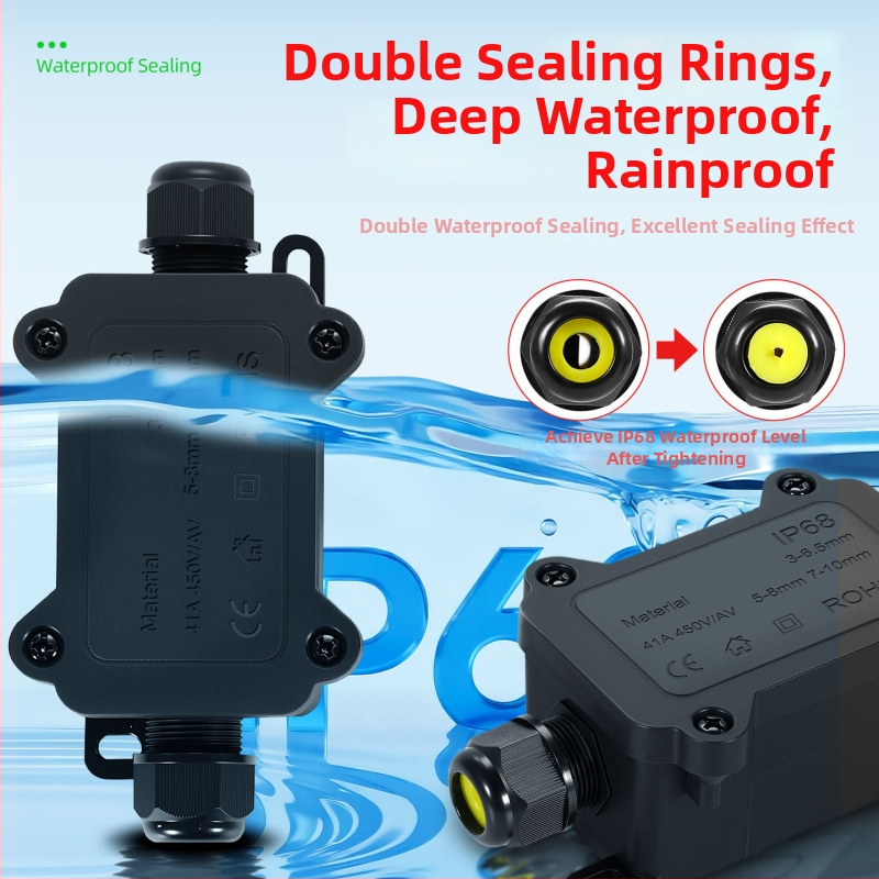 Kenaton Външна водоустойчива кутия за свързване със терминали, нейлонова огнеупорна обвивка, IP68, монтажни уши